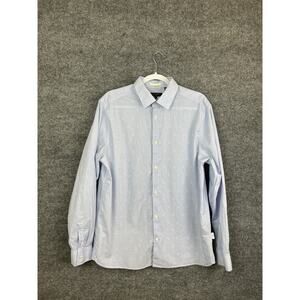 Ted Baker London Men's 5 (US XL) Cotton Blend Pale‎ Blue Long Sleeve Bollon Dogs